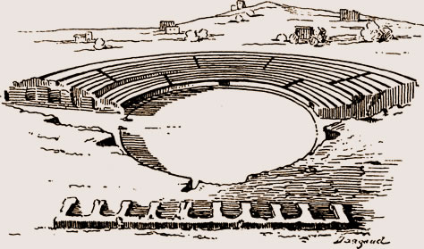 Arènes de la rue Monge (vestiges retrouvés en 1870)